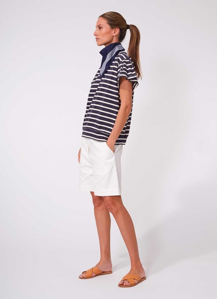 Dutchess Cairo top - navy gestreept