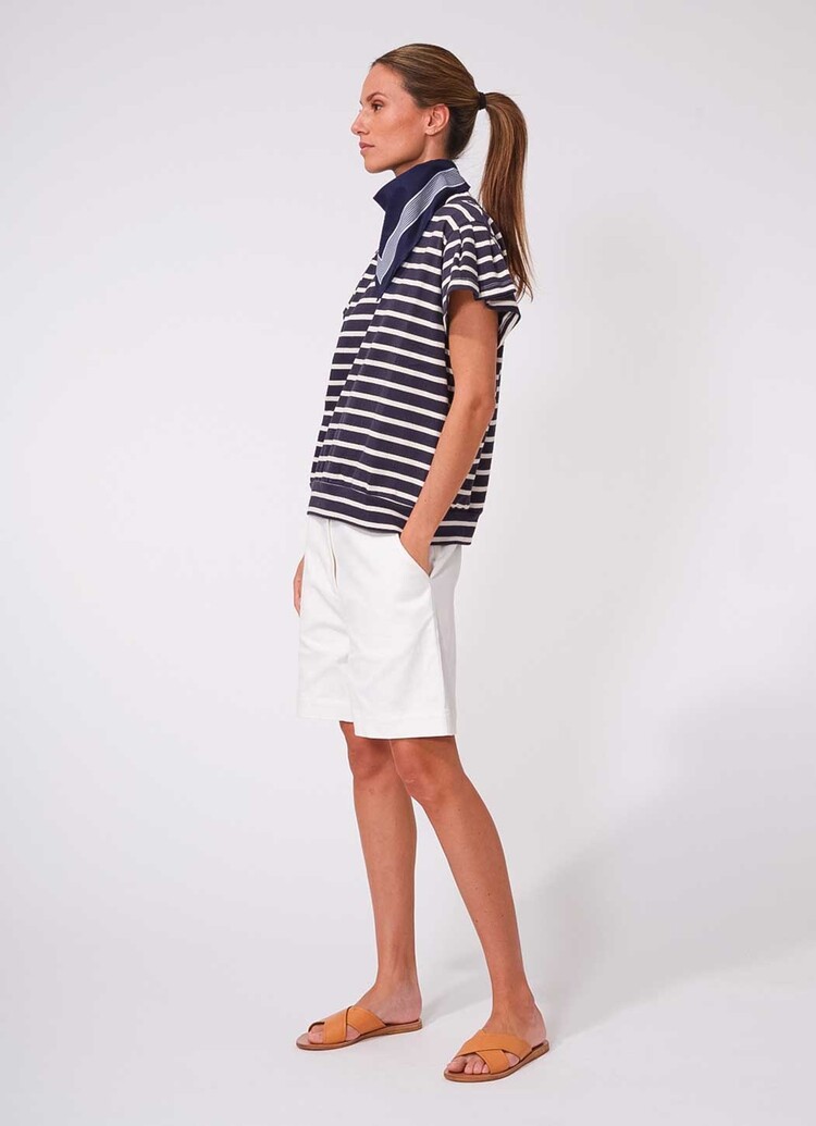 Dutchess Cairo top - navy stripe