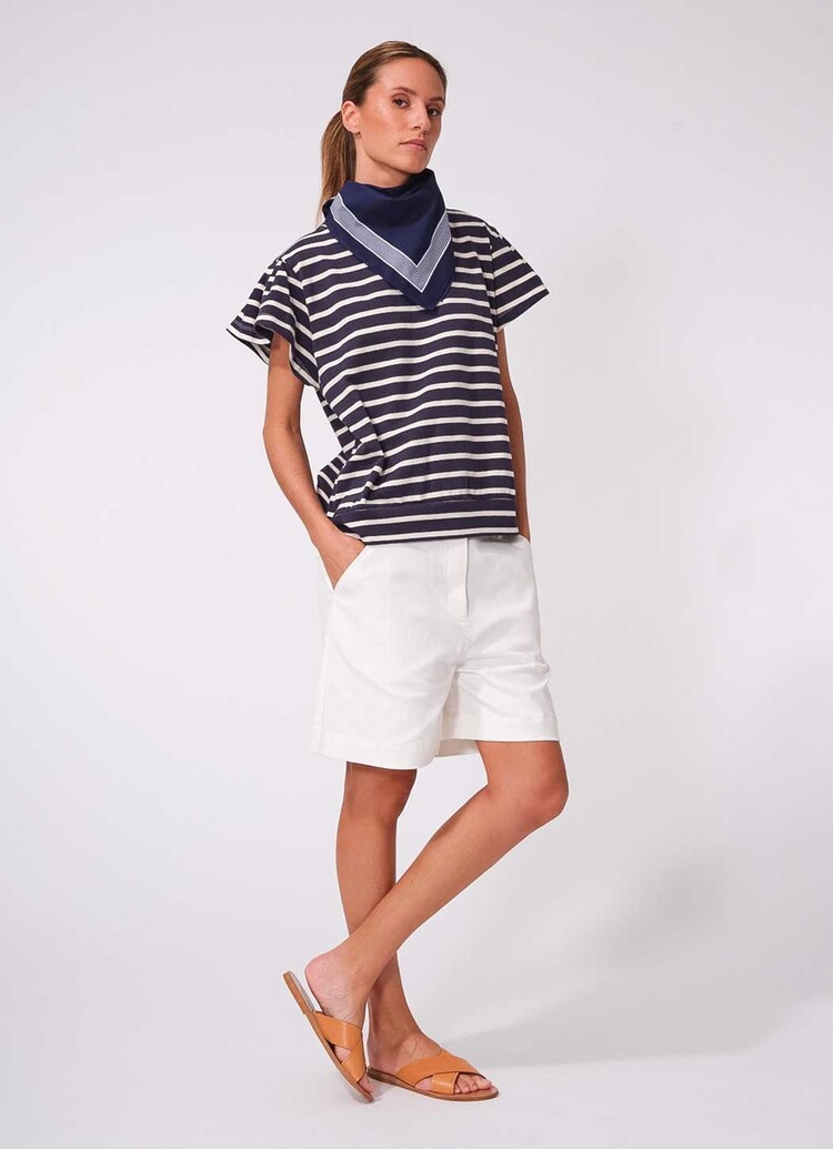 Dutchess Cairo top - navy stripe