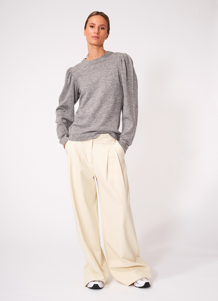 Dutchess Tiffany top - light grey melange