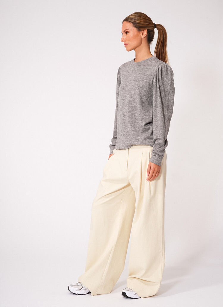 Dutchess Tiffany top - light grey melange