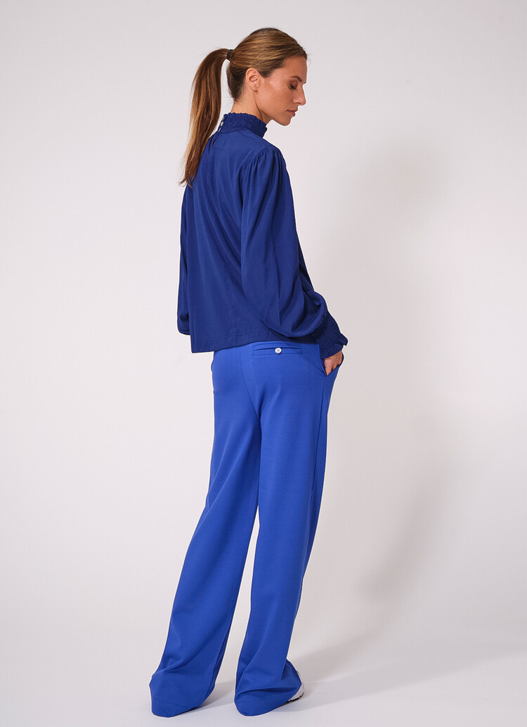 Dutchess Stuart blouse - kobalt zijde
