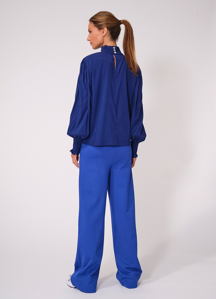 Dutchess Stuart blouse - kobalt zijde