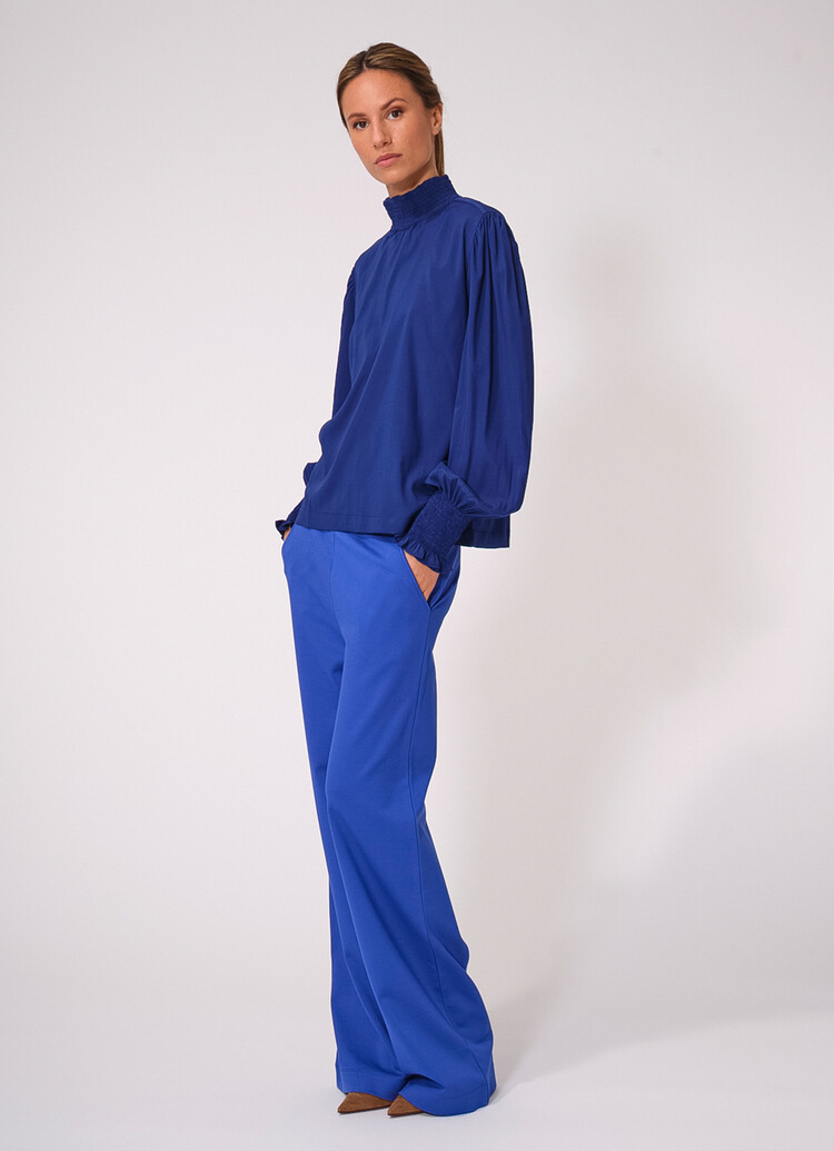 Dutchess Stuart blouse - kobalt zijde