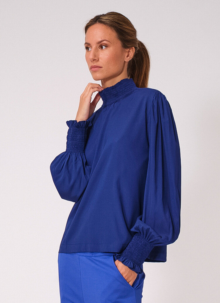 Dutchess Stuart blouse - kobalt zijde