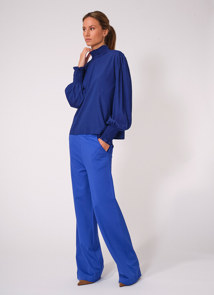 Dutchess Stuart blouse - cobalt silk