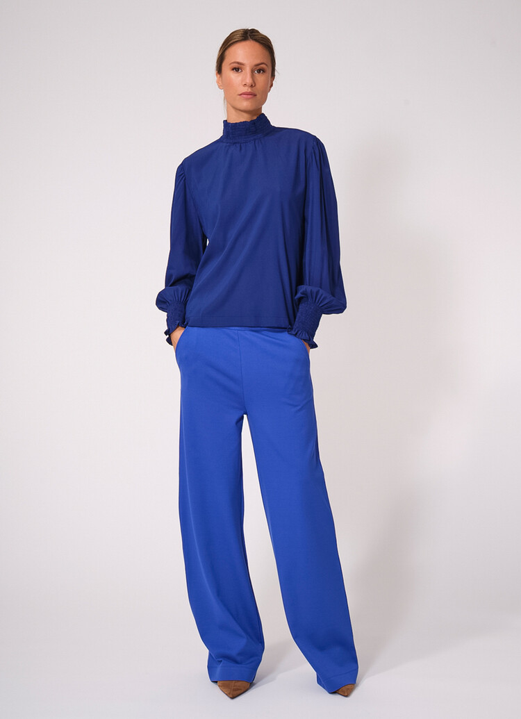 Dutchess Stuart blouse - kobalt zijde