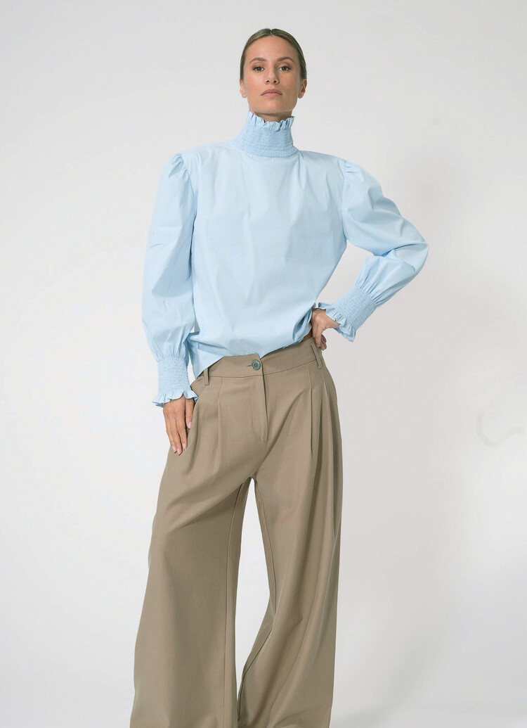 Dutchess Stuart blouse poplin - lichtblauw
