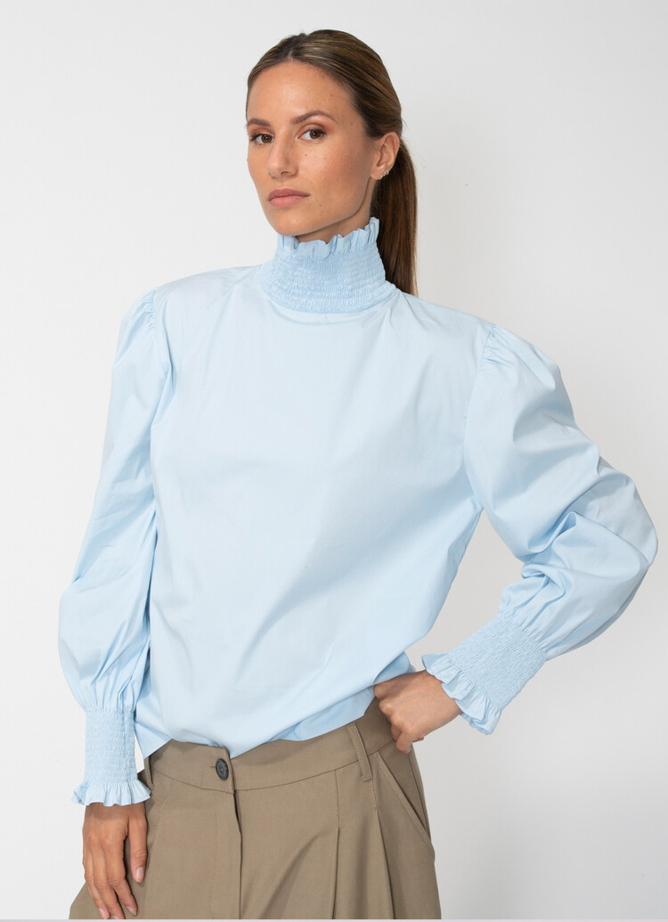 Dutchess Stuart blouse poplin - light blue