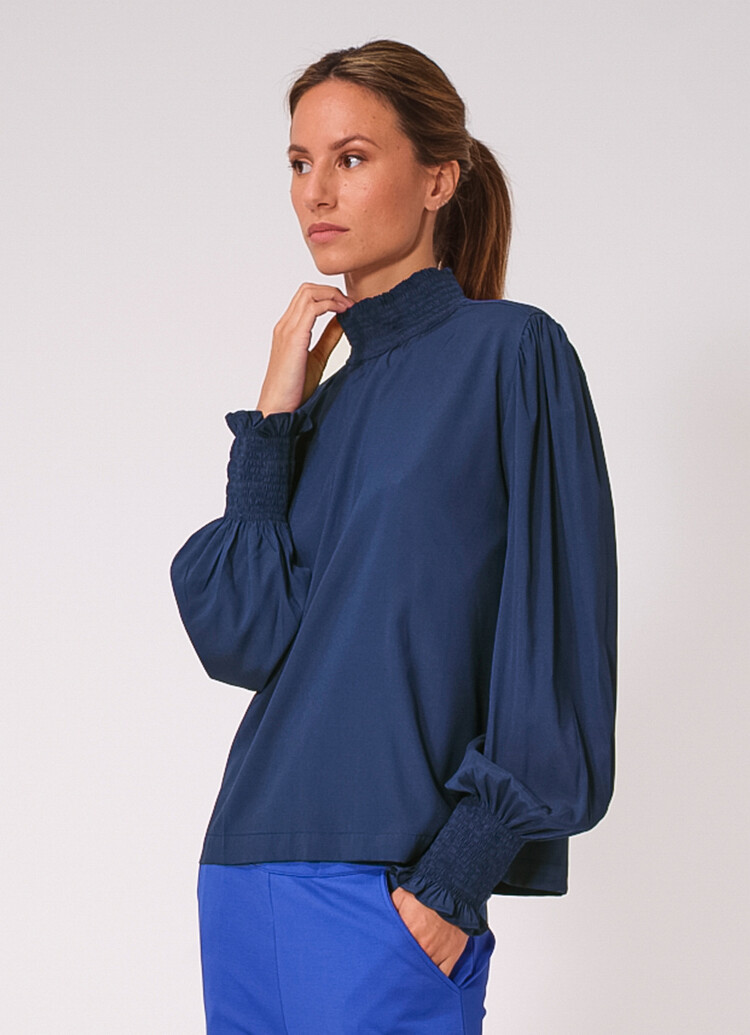 Dutchess Stuart blouse poplin - navy