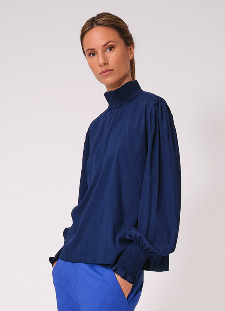 Dutchess Stuart blouse poplin - navy
