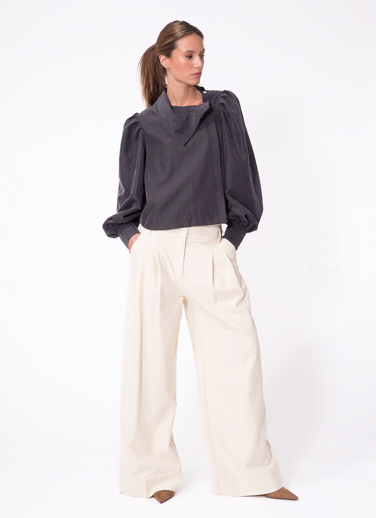 Dutchess Como blouse - donkergrijs