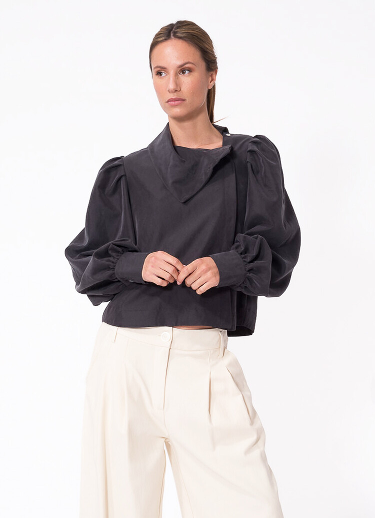 Dutchess Como blouse - donkergrijs