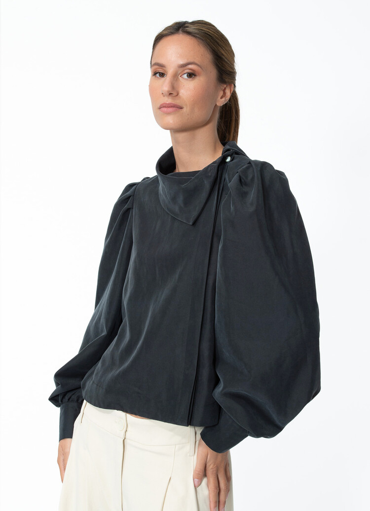 Dutchess Como blouse - donkergrijs