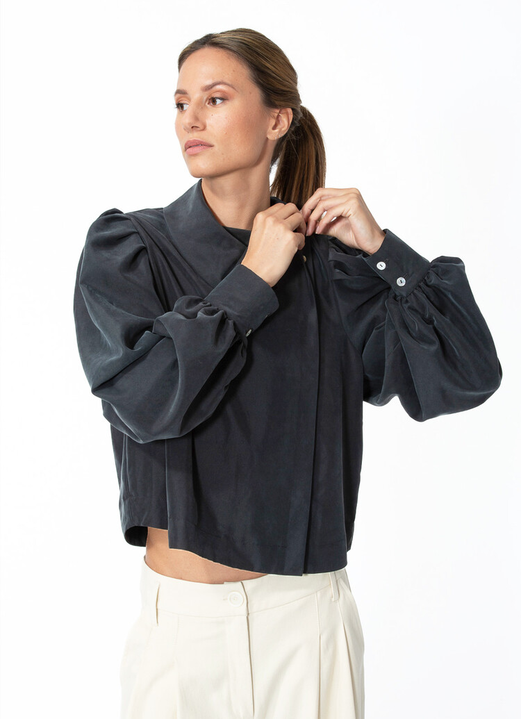Dutchess Como blouse - donkergrijs