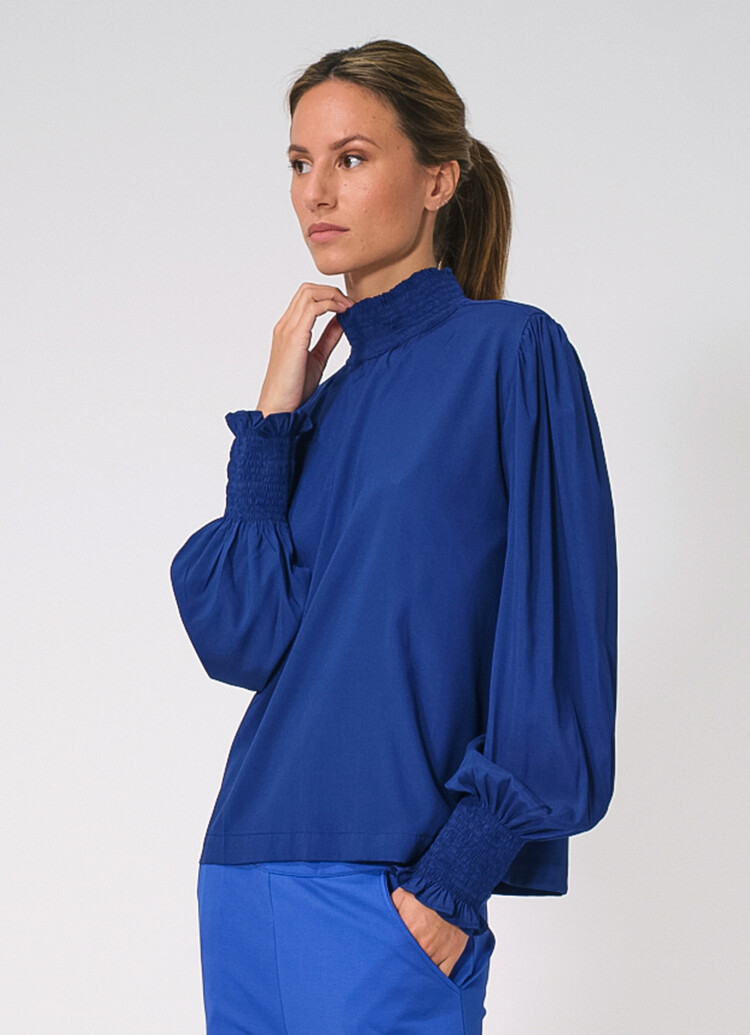 Dutchess Stuart blouse silk - cobalt