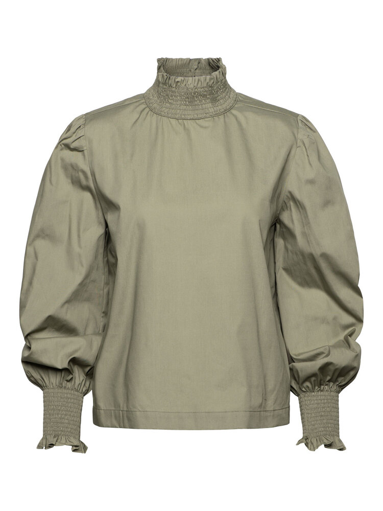 Dutchess Stuart blouse poplin - khaki
