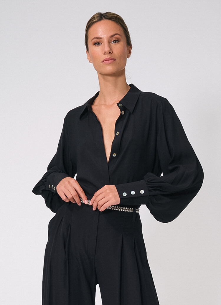 Dutchess Fem blouse silk - black