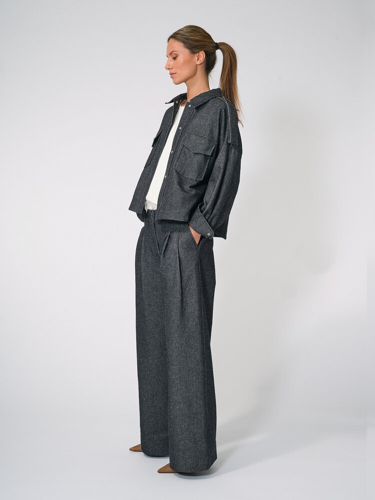 Dutchess Boxy blouse -zwarte denim