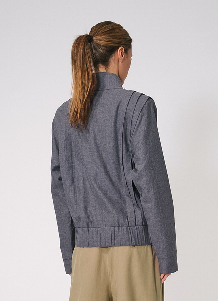 Dutchess Pleated jacket - grijs melange