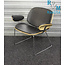 Fauteuil Design Zwart / Hout Leer