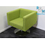 Offecct Design Fauteuil van Offecct draaibaar, Groen met Chroom