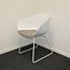 Witte Design stoel slede- wit