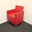 Verrijdbare Design Stoel | Rood | Leer