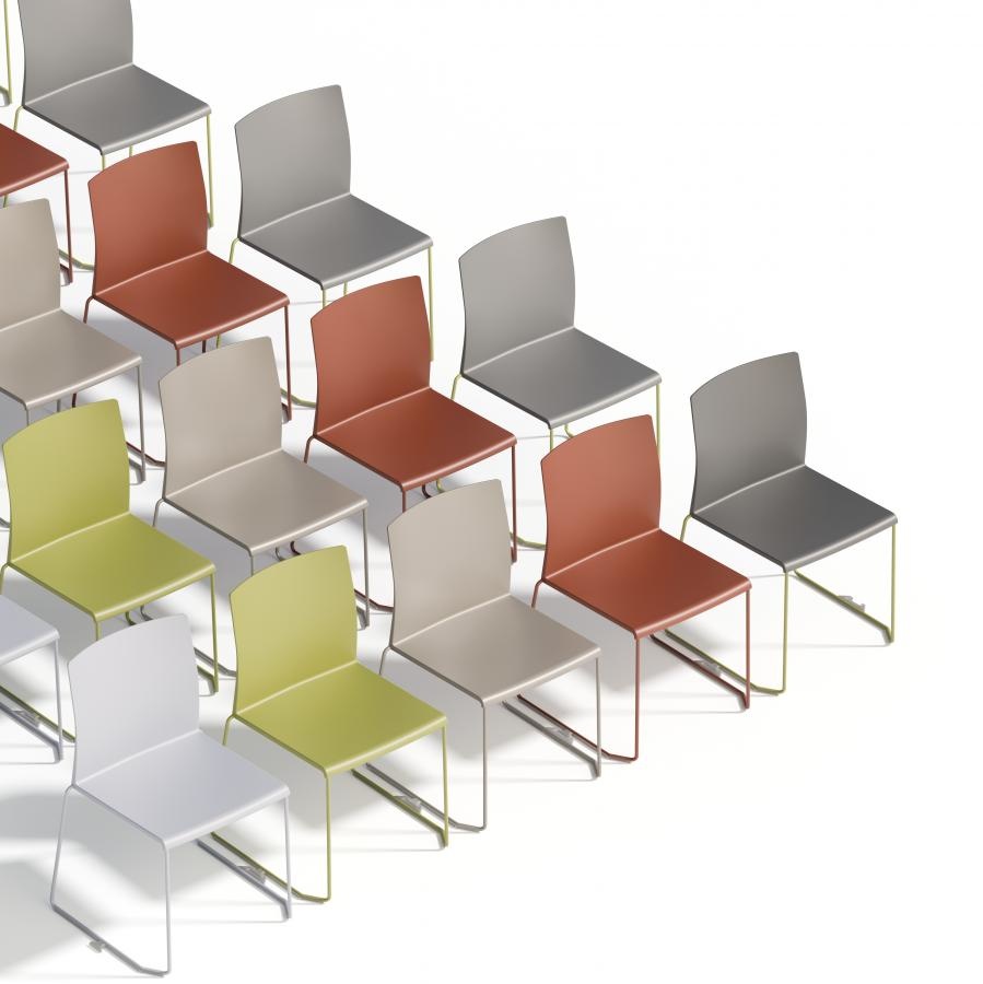 Monnik stoom kathedraal RM-Line Artesia | Stapelbare stoel | Diverse kleuren | RM Kantoor- en  Designmeubilair