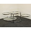 Ronde Design Salontafels | Uitschuifbaar | Glas | Chroom