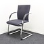Ahrend Ahrend 350 | Vergaderstoel | Zwart/Grijs gestoffeerd | Chroom slede onderstel