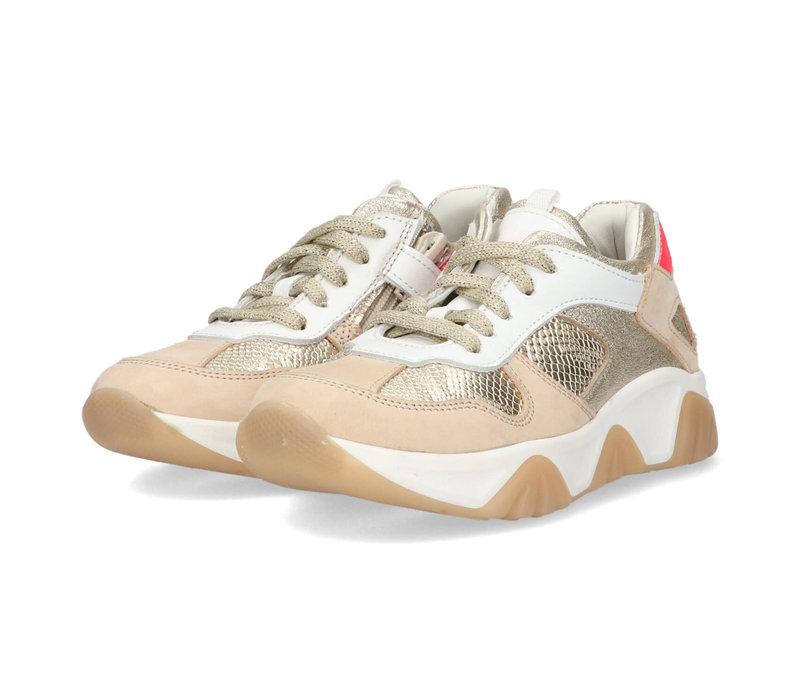 Braqeez – Sneaker – Beige-Gold