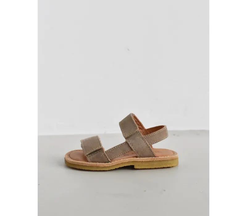 Du Loua – Velcro Strap Sandal – Dali Beige