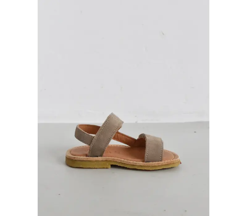 Du Loua – Velcro Strap Sandal – Dali Beige