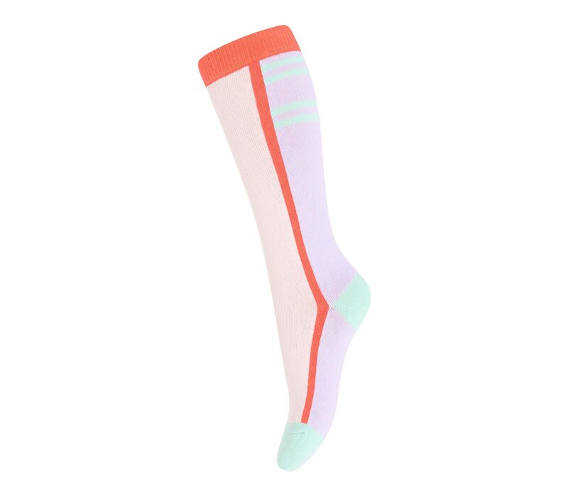 Melton – Block Knee Socks – Pink Nectar