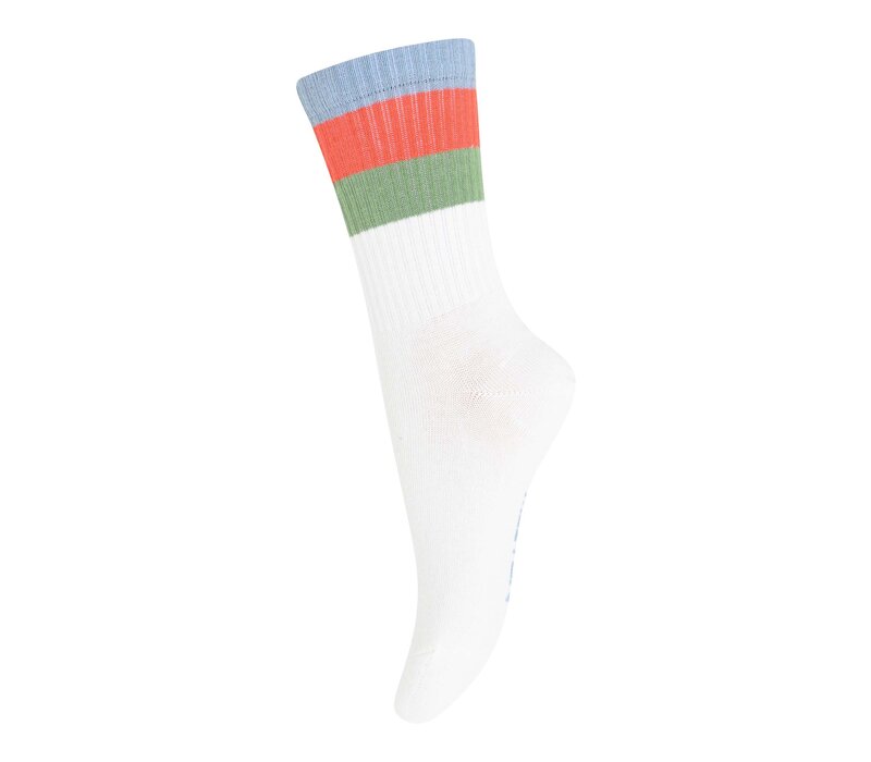 Melton – Wide Stripes Socks – Snow White