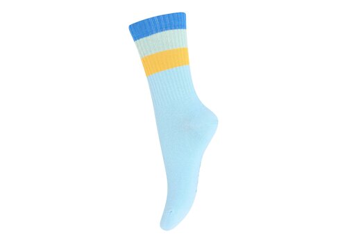 Melton Melton – Wide Stripes Socks – Sky Blue