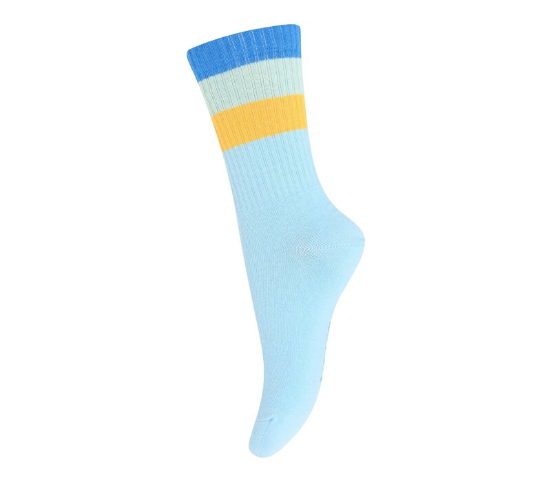 Melton – Wide Stripes Socks – Sky Blue