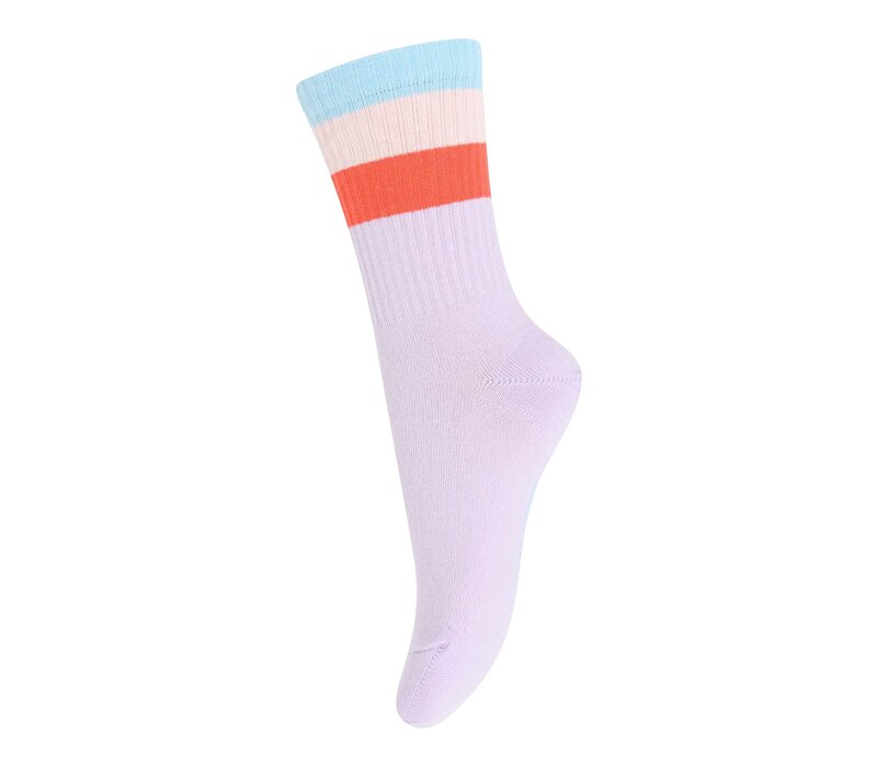 Melton – Wide Stripes Socks – Cloud Lilac