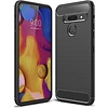 LG G8 ThinQ Carbon Backcover - Zwart - TPU - Shockproof