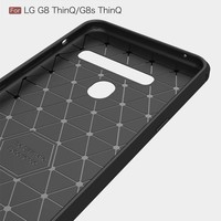 LG G8 ThinQ Carbon Backcover - Zwart - TPU - Shockproof