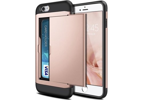 Apple iPhone 6 / 6s Card Case | Roze | TPU - Hard PC | Wallet | Pasjeshouder