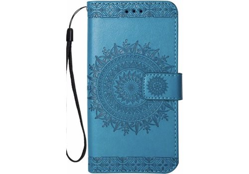 Apple iPhone 7 - 8 Bookcase - Blauw - Bloemen - Portemonnee hoesje