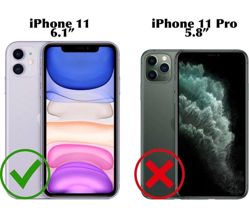 Apple iPhone 11 - Wit / Zwart - Marmer - Soft TPU Hoesje