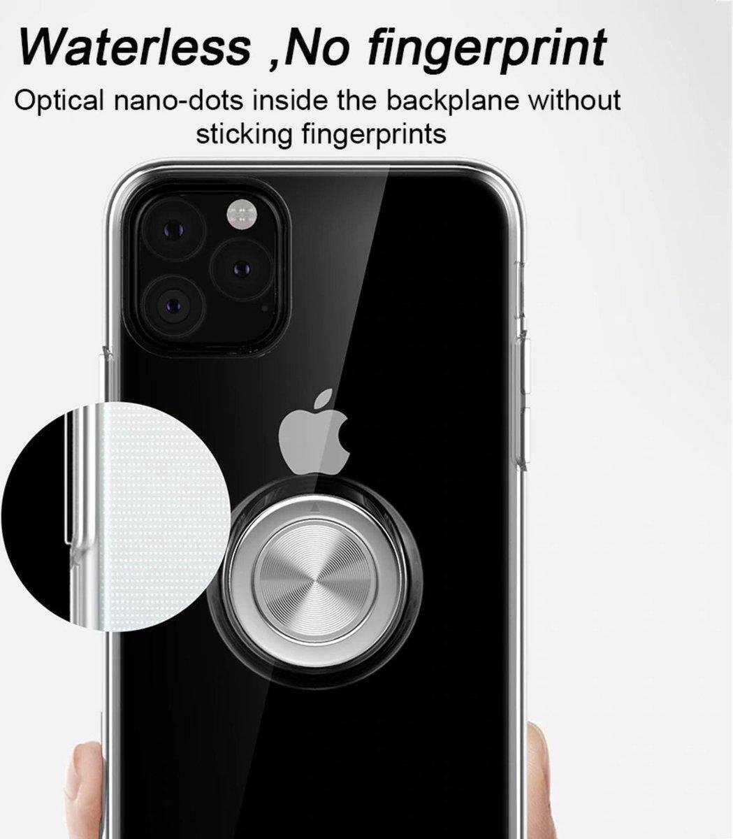 Apple iPhone 12 Magnetische - Transparant TPU voor Autohouder - Kickstand - YPCd