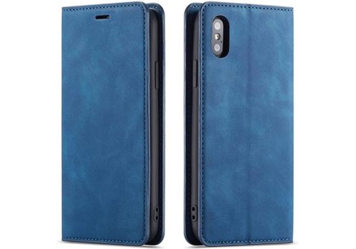 Apple iPhone X - XS Bookcase | Blauw | Pasjeshouder | Portemonnee hoesje