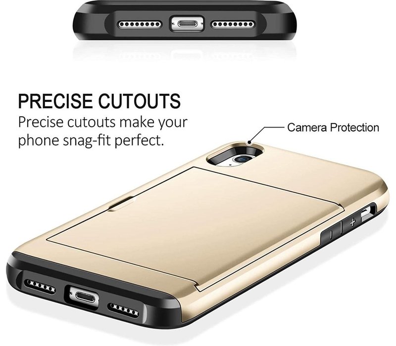 Apple iPhone XR Backcover | Goud | Pasjeshouder | TPU - Hard PC