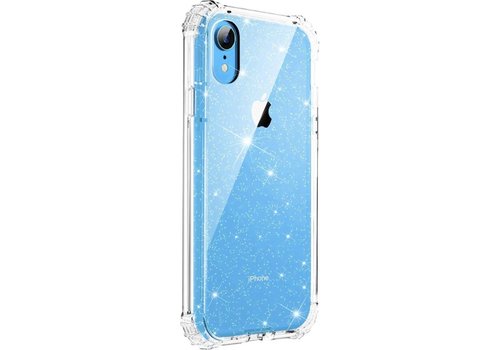 Apple iPhone XR Backcover - Transparant - Glitter - Shockproof TPU case