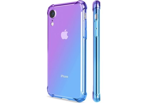 Apple iPhone XR Backcover - Paars / Blauw - Shockproof TPU