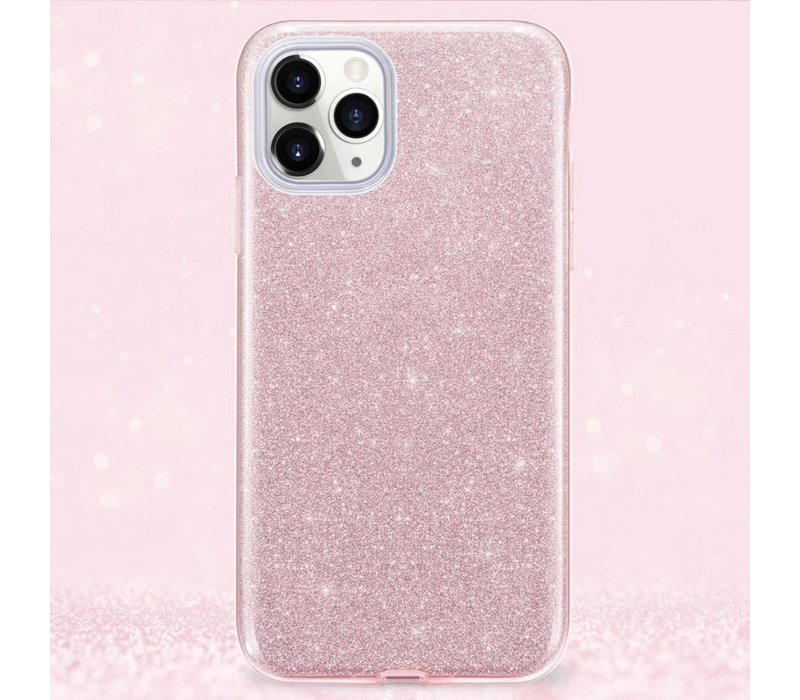 Apple iPhone 11 Backcover - Roze - Glitter Bling Bling - TPU case